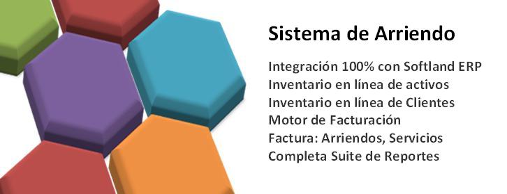 Sistema de Arriendo: inventario en l&iacute;nea, facturaci&oacute;n y reportes integrados con Softland ERP.